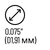 Diameter 0.075&Prime; (D1.9 mm)