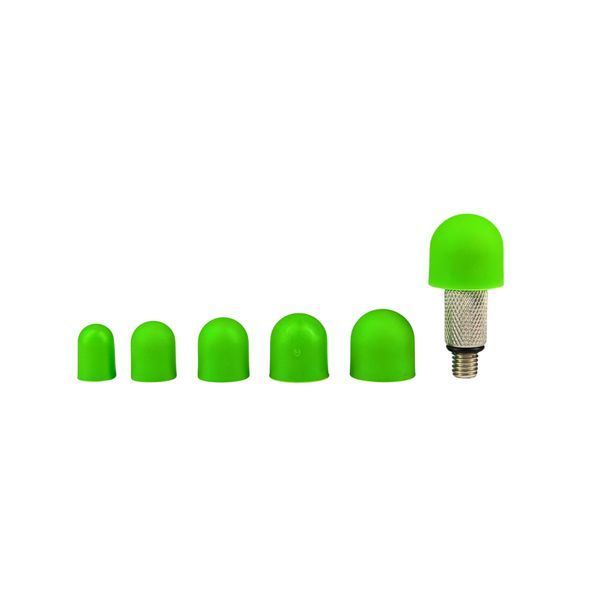 Steel tip with polyurethane inserts