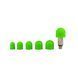 Steel tip with polyurethane inserts